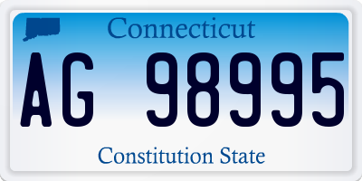 CT license plate AG98995