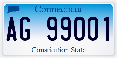 CT license plate AG99001