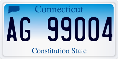 CT license plate AG99004