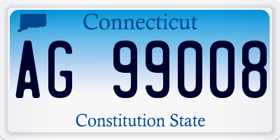 CT license plate AG99008