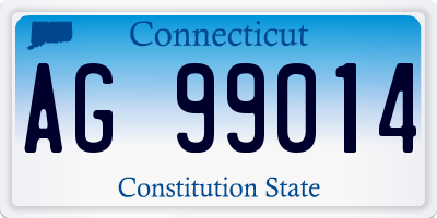 CT license plate AG99014