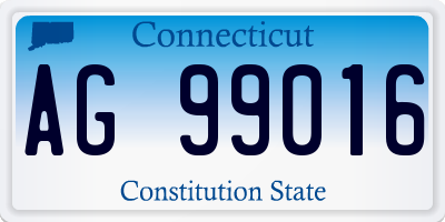 CT license plate AG99016
