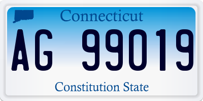 CT license plate AG99019