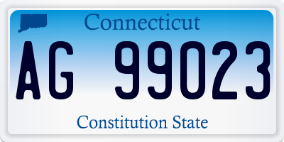 CT license plate AG99023
