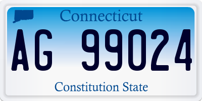 CT license plate AG99024