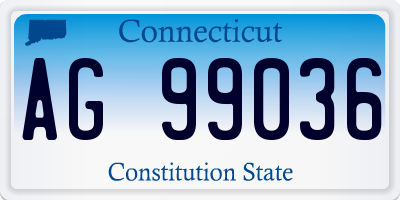 CT license plate AG99036