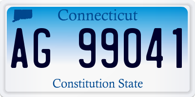 CT license plate AG99041