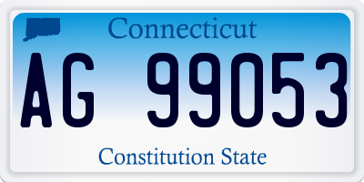 CT license plate AG99053