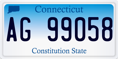 CT license plate AG99058