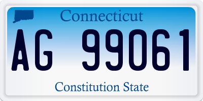 CT license plate AG99061