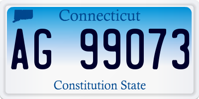 CT license plate AG99073