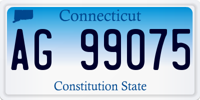 CT license plate AG99075