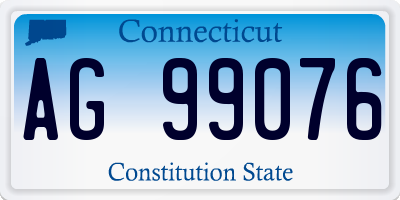 CT license plate AG99076
