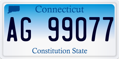 CT license plate AG99077