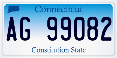 CT license plate AG99082