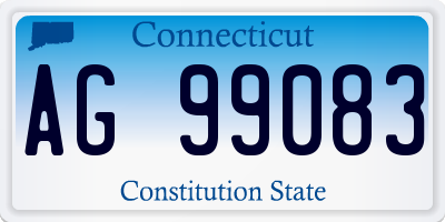 CT license plate AG99083
