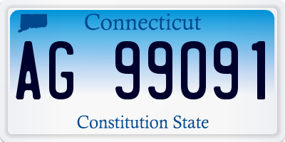 CT license plate AG99091