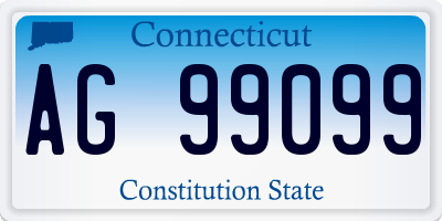 CT license plate AG99099