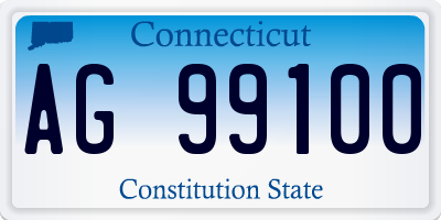 CT license plate AG99100