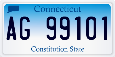 CT license plate AG99101