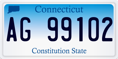 CT license plate AG99102