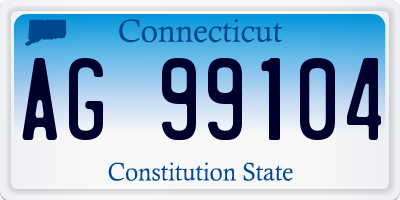 CT license plate AG99104