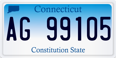 CT license plate AG99105