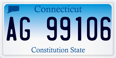 CT license plate AG99106
