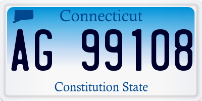 CT license plate AG99108
