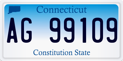 CT license plate AG99109
