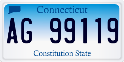 CT license plate AG99119