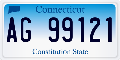 CT license plate AG99121
