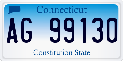 CT license plate AG99130