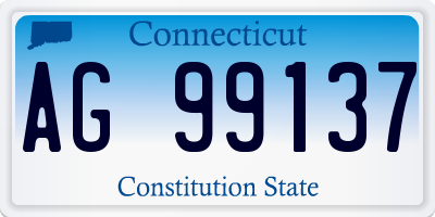 CT license plate AG99137
