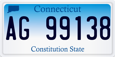 CT license plate AG99138