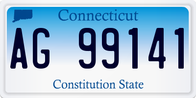 CT license plate AG99141