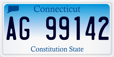 CT license plate AG99142