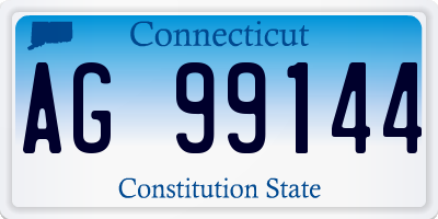 CT license plate AG99144