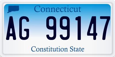 CT license plate AG99147