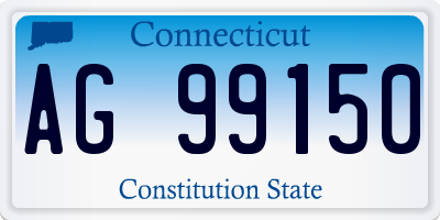 CT license plate AG99150