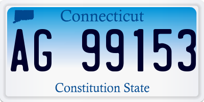 CT license plate AG99153
