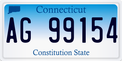 CT license plate AG99154