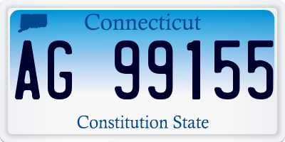 CT license plate AG99155
