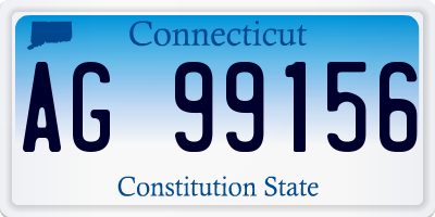 CT license plate AG99156