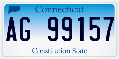 CT license plate AG99157
