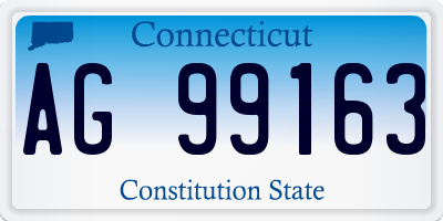 CT license plate AG99163