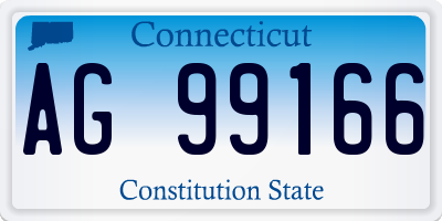 CT license plate AG99166