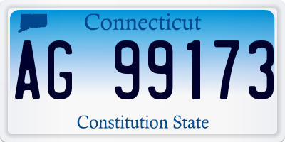 CT license plate AG99173
