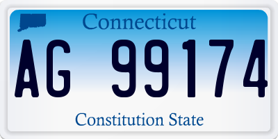 CT license plate AG99174