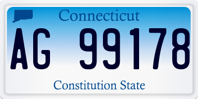 CT license plate AG99178